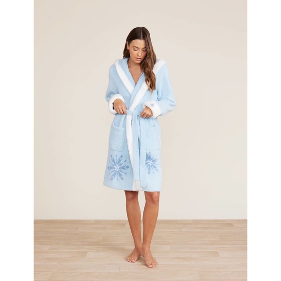 Barefoot Dreams Other - BAREFOOT DREAMS Robe Bathrobe S/M Disney Frozen Cozychic Snowflake